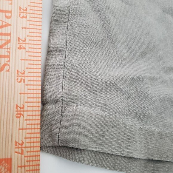 LL Bean Linen Pants Womens Size 18 Beige Coastal Neutral Outdoor Pockets - Picture 9 of 10